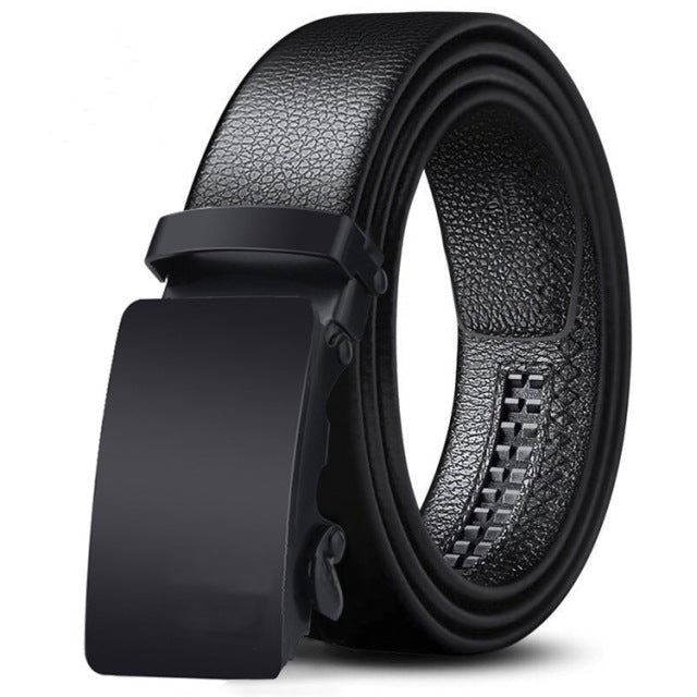 Men Belts Metal Automatic Buckle Leather Belts for Men