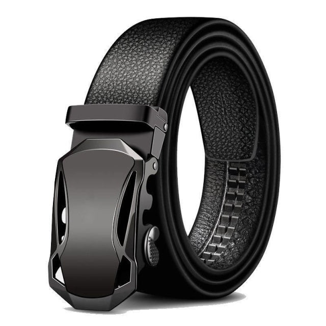 Men Belts Metal Automatic Buckle Leather Belts for Men