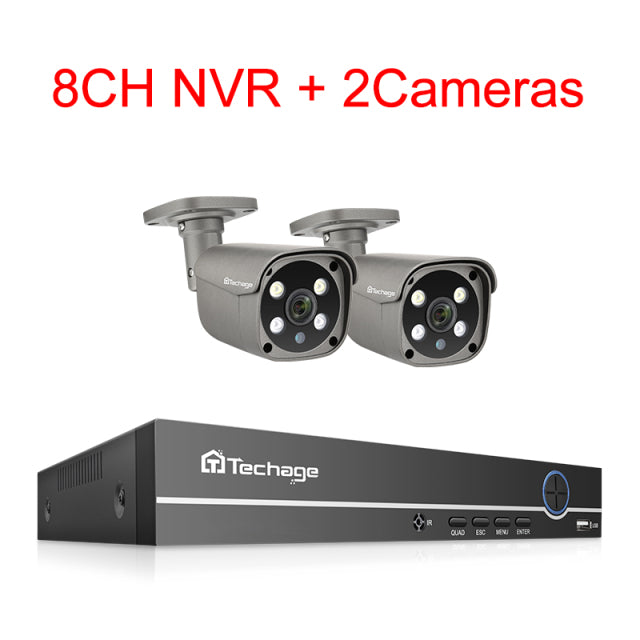 Security Camera System Outdoor Video Surveillance IP Camera Set