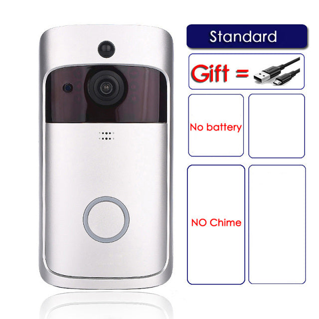 V5 Smart WiFi Video Doorbell Camera Visual Intercom With Chime Night vision