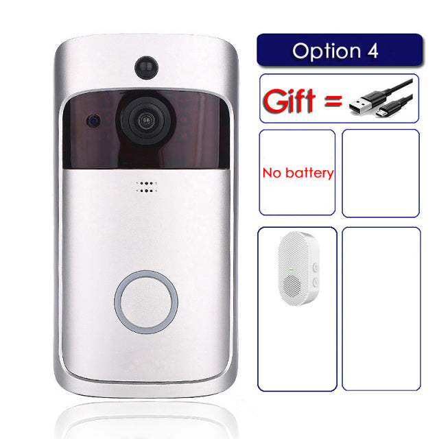 V5 Smart WiFi Video Doorbell Camera Visual Intercom With Chime Night vision