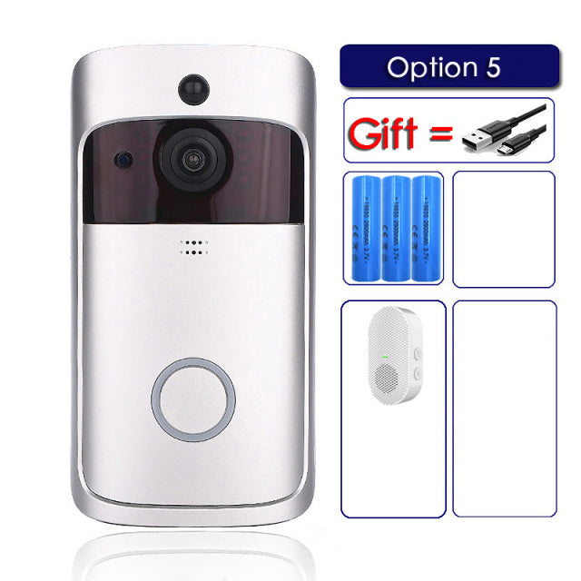 V5 Smart WiFi Video Doorbell Camera Visual Intercom With Chime Night vision