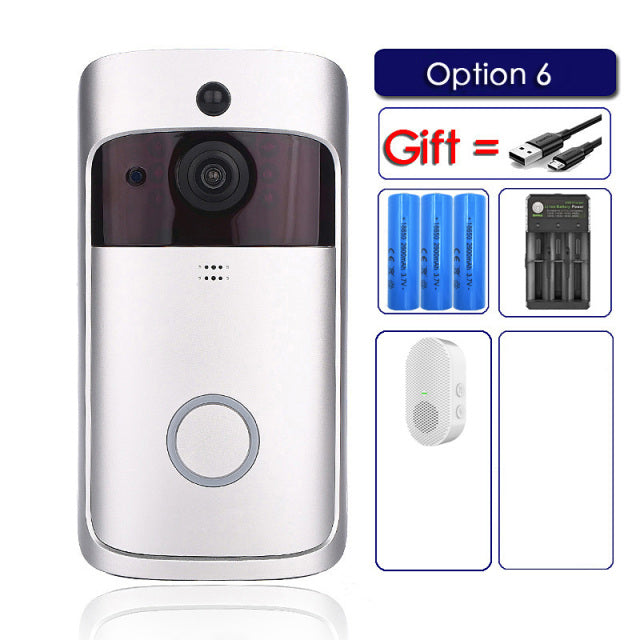 V5 Smart WiFi Video Doorbell Camera Visual Intercom With Chime Night vision