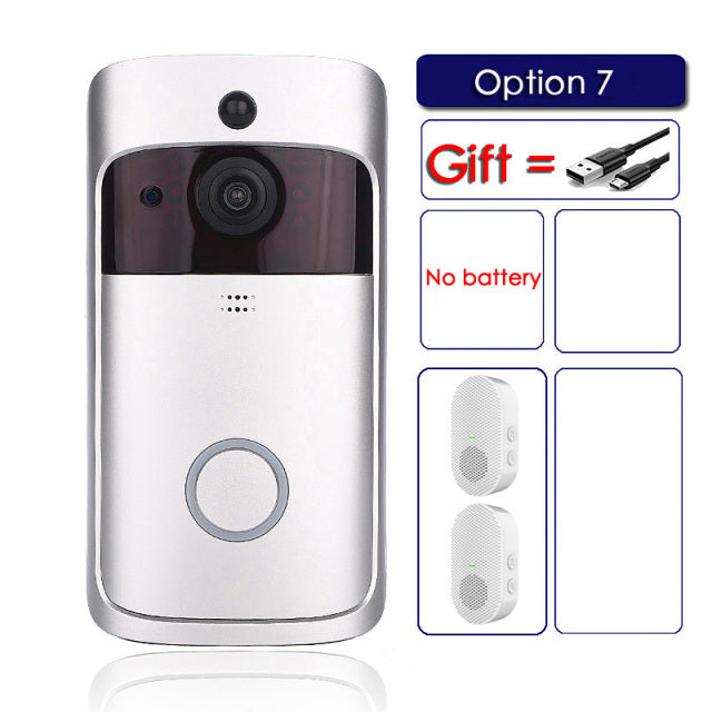 V5 Smart WiFi Video Doorbell Camera Visual Intercom With Chime Night vision