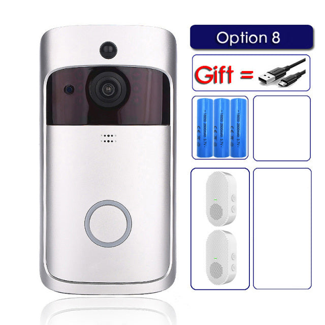 V5 Smart WiFi Video Doorbell Camera Visual Intercom With Chime Night vision