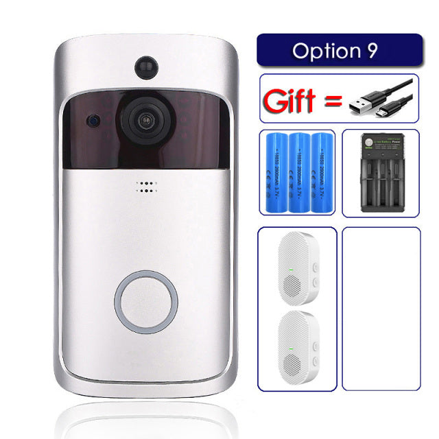 V5 Smart WiFi Video Doorbell Camera Visual Intercom With Chime Night vision