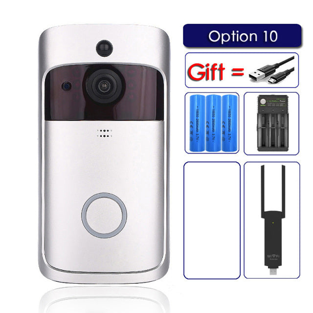 V5 Smart WiFi Video Doorbell Camera Visual Intercom With Chime Night vision