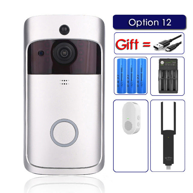 V5 Smart WiFi Video Doorbell Camera Visual Intercom With Chime Night vision