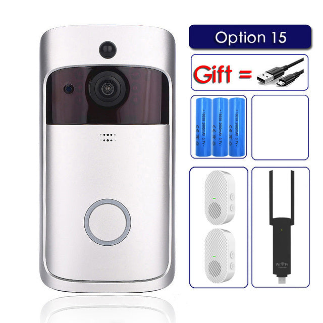 V5 Smart WiFi Video Doorbell Camera Visual Intercom With Chime Night vision