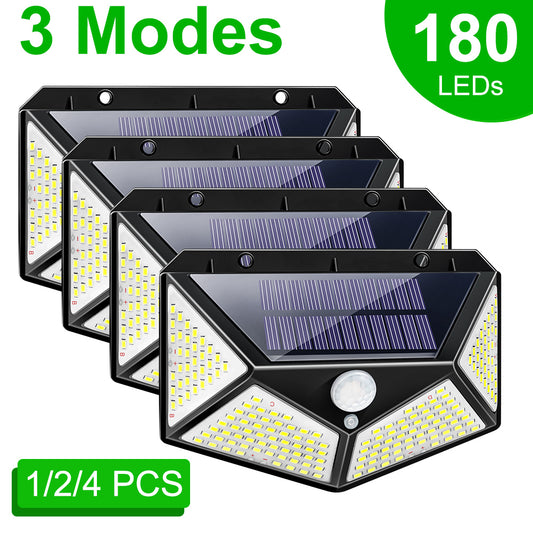 180 100 LED Solar Light Outdoor Solar Lamp with Motion Sensor Solar LED Light Waterproof