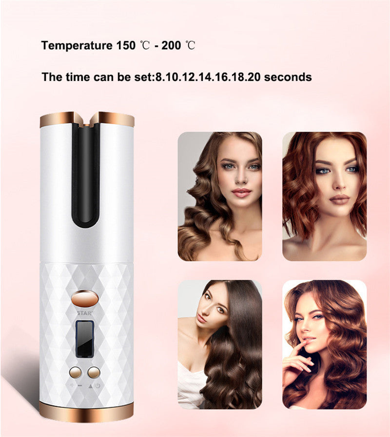 Rechargeable Automatic Hair Curler Women Portable Hair Curling Iron