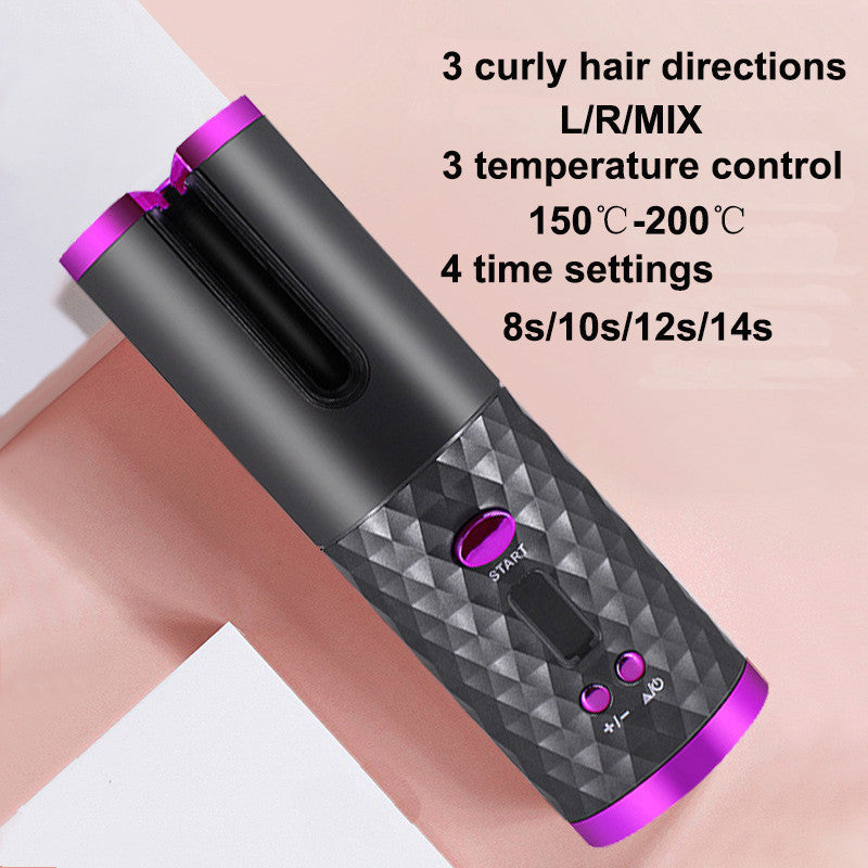 Rechargeable Automatic Hair Curler Women Portable Hair Curling Iron