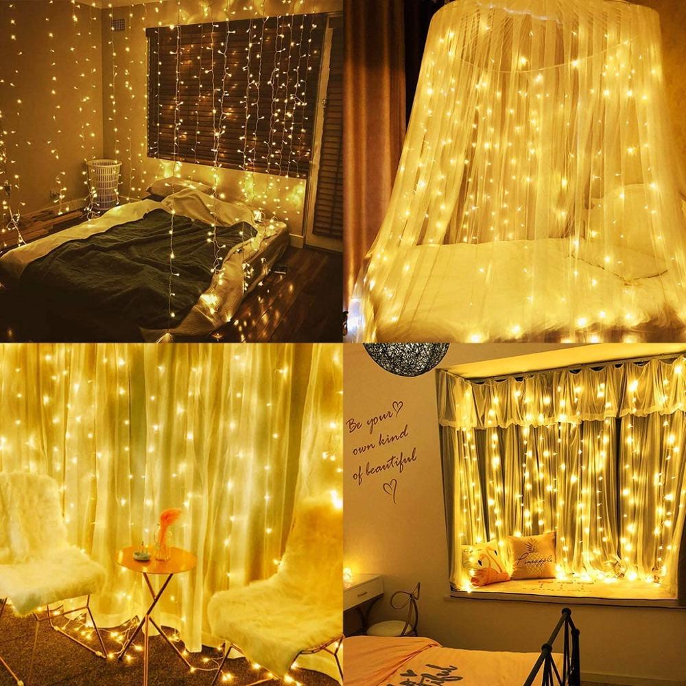 Led Icicle Curtain String Light Fairy Led