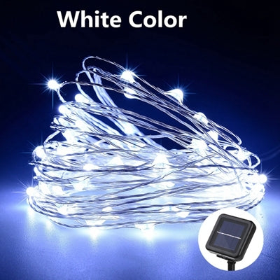 LED Solar Fairy Lights Lamp Outdoor String Waterproof Lights