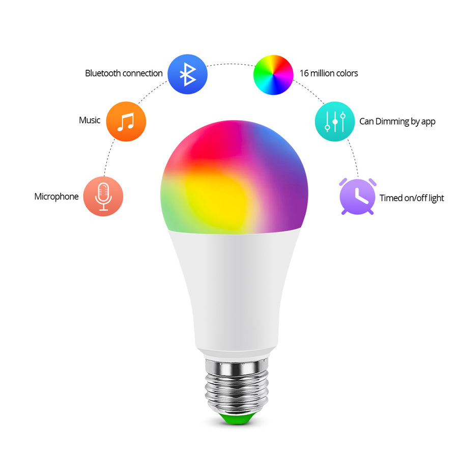 Bluetooth  LED Bulb Lights Changeable Colorful LED Lamp