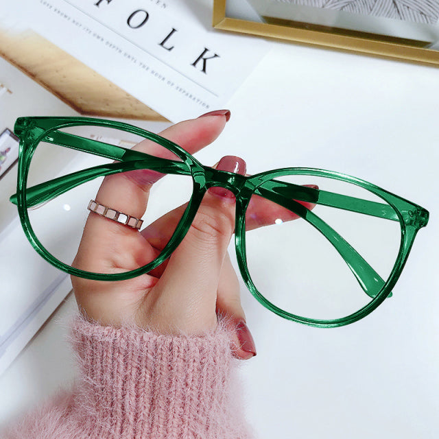 Transparent Computer Glasses Frame Anti Blue Light Round Eyewear Blocking Glasses Optical Spectacle Eyeglass