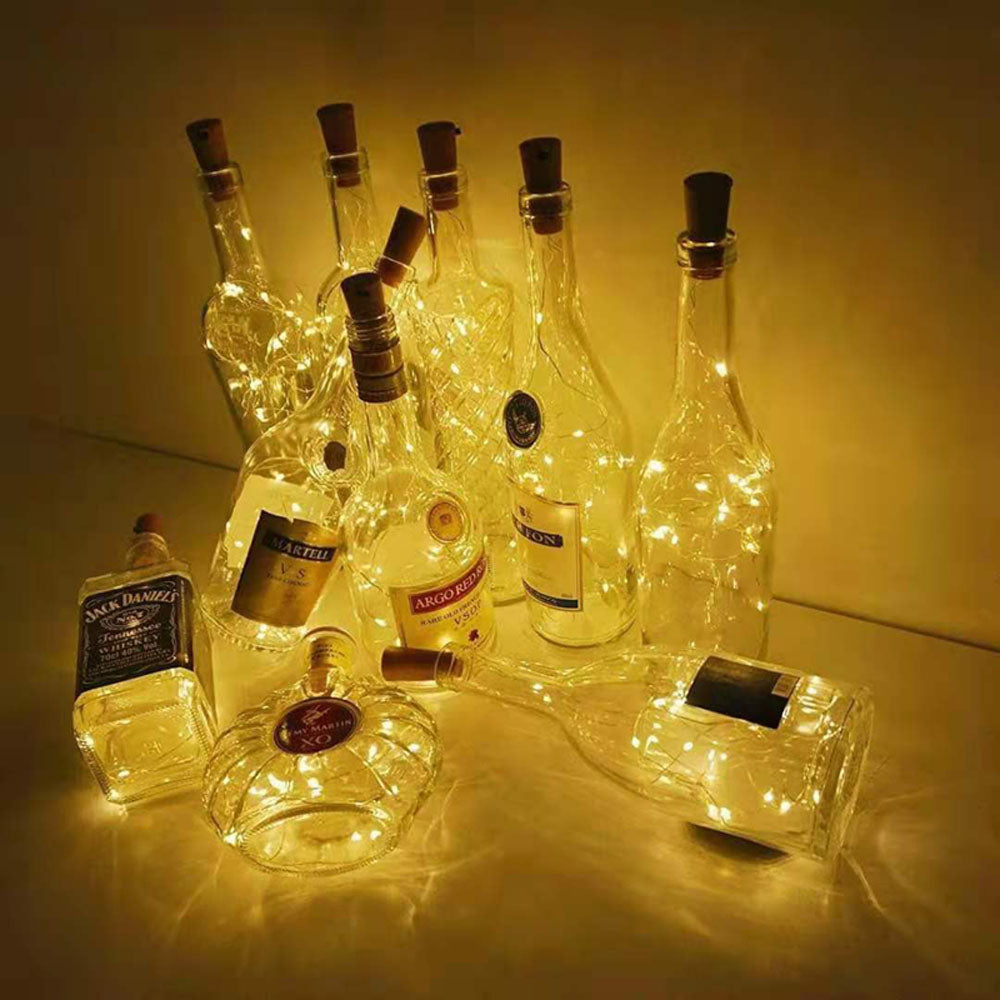 Wine Bottle Light With Cork LED String Lights