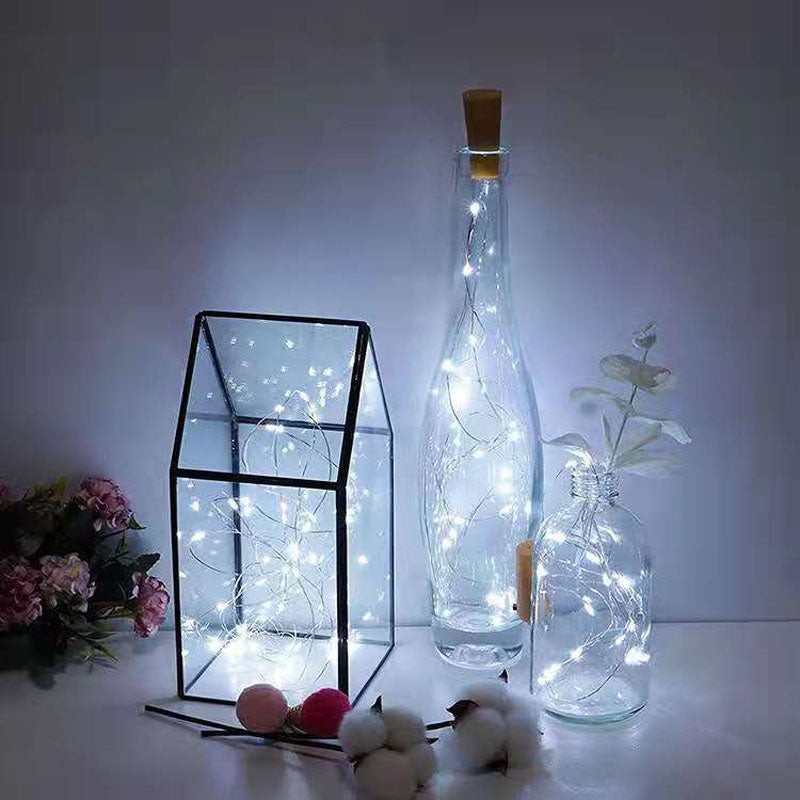 Wine Bottle Light With Cork LED String Lights