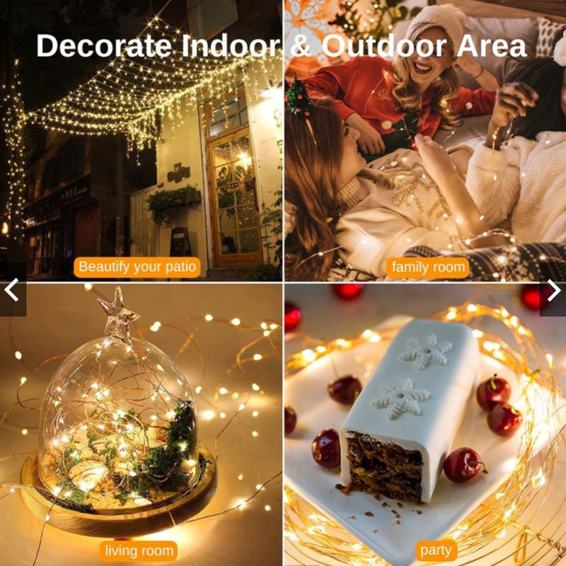 Christmas LED Fairy Lights USB/Battery Festoon Light Living Room Bedroom Outdoor Garden Light