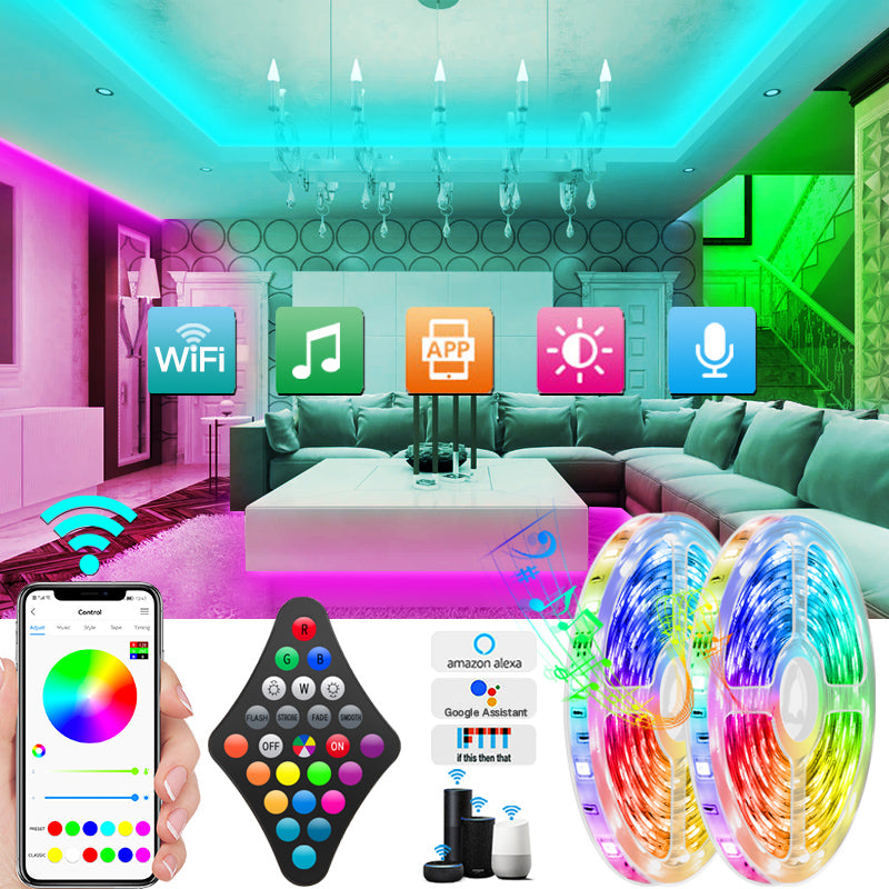 Led Strip Lights RGB Waterproof Wifi Phone Control Led Flexible Ribbon Tape