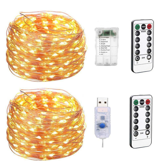 LED Fairy String Light Remote Control  Copper Wire Waterproof Home Party Decoration