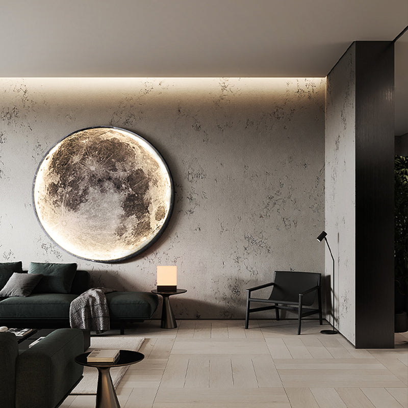 Modern LED Wall Lamp Moon Indoor Lighting For Bedroom Living Hall Room