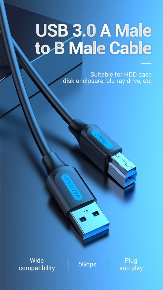 USB Printer Cable USB Type A Male to B Male Cable for Canon Label Printer DAC USB Printer