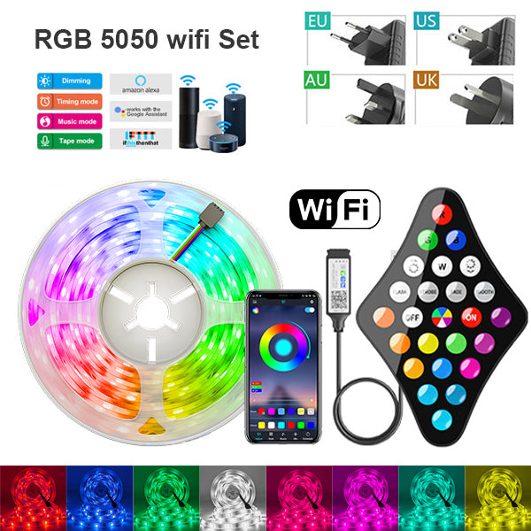 Led Strip Lights RGB Waterproof Wifi Phone Control Led Flexible Ribbon Tape