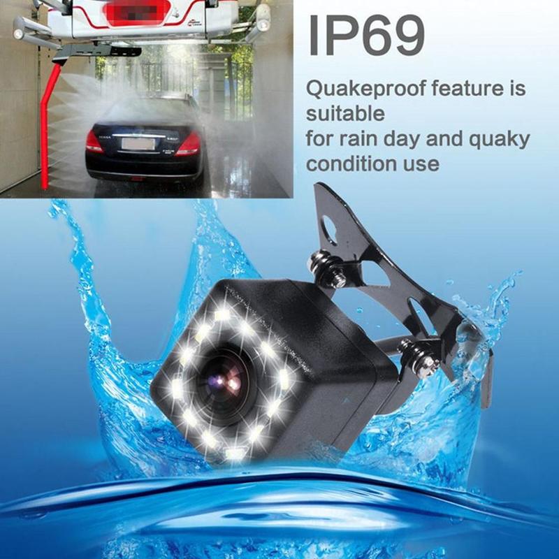 170 Degree Car Rear View Camera 4 LED Night Vision Reversing Auto Parking Monitor CCD Waterproof HD Video