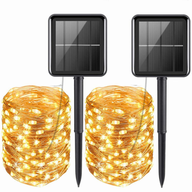 Outdoor Solar String Lights 1/2 Pack Waterproof Solar Powered Fairy Lights