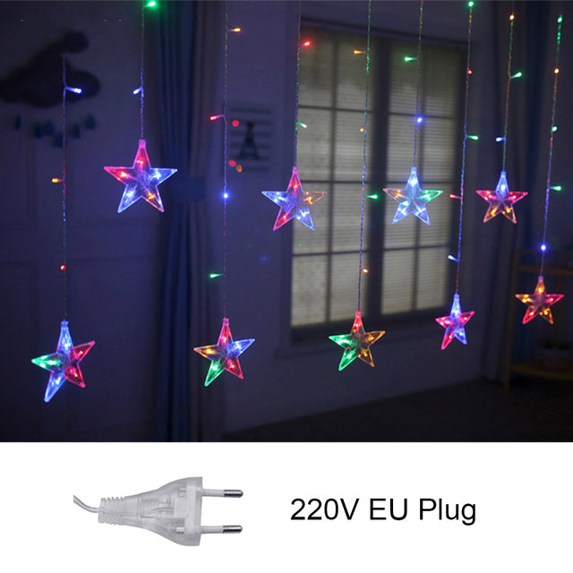 Star String Lights LED Fairy Curtain light Outdoor Indoor