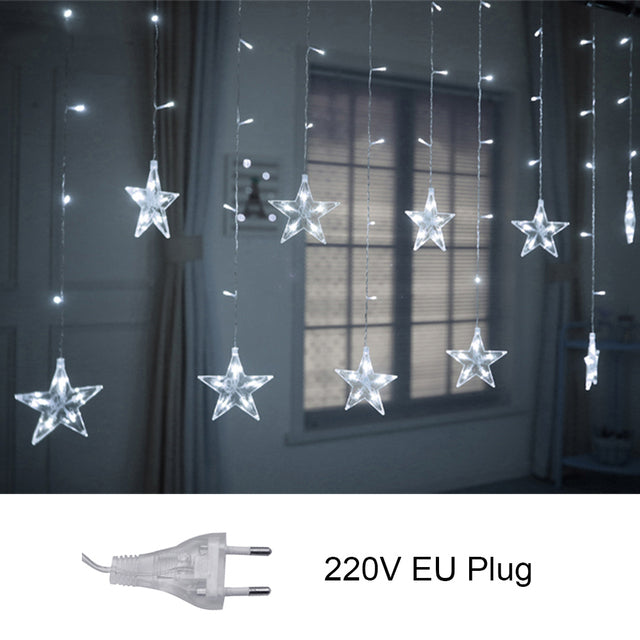 Star String Lights LED Fairy Curtain light Outdoor Indoor