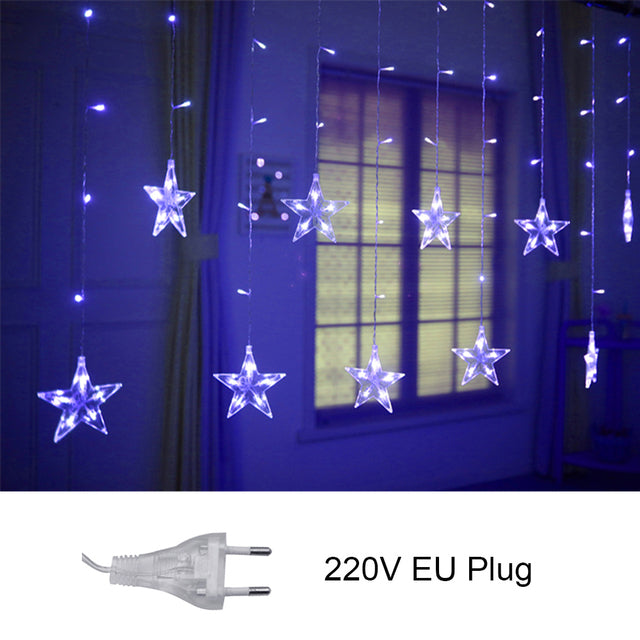 Star String Lights LED Fairy Curtain light Outdoor Indoor