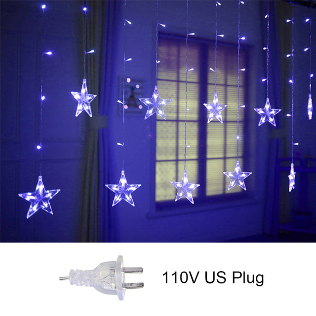 Star String Lights LED Fairy Curtain light Outdoor Indoor