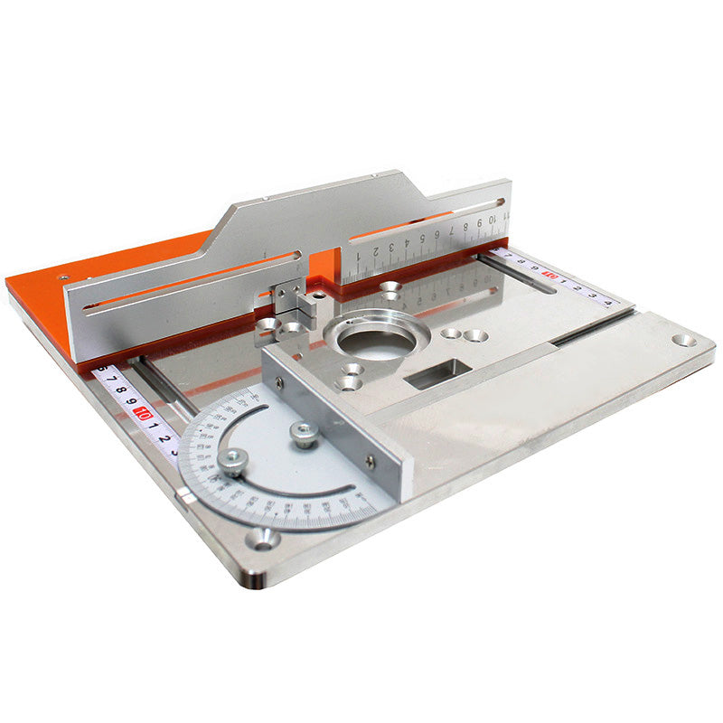 Aluminium Router Table Insert Plate Electric Wood Milling Flip Board with Miter Gauge Guide Set