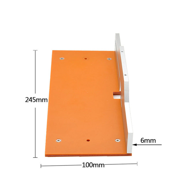 Aluminium Router Table Insert Plate Electric Wood Milling Flip Board with Miter Gauge Guide Set