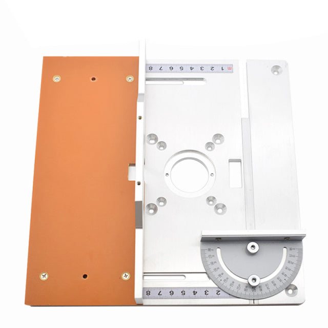 Aluminium Router Table Insert Plate Electric Wood Milling Flip Board with Miter Gauge Guide Set