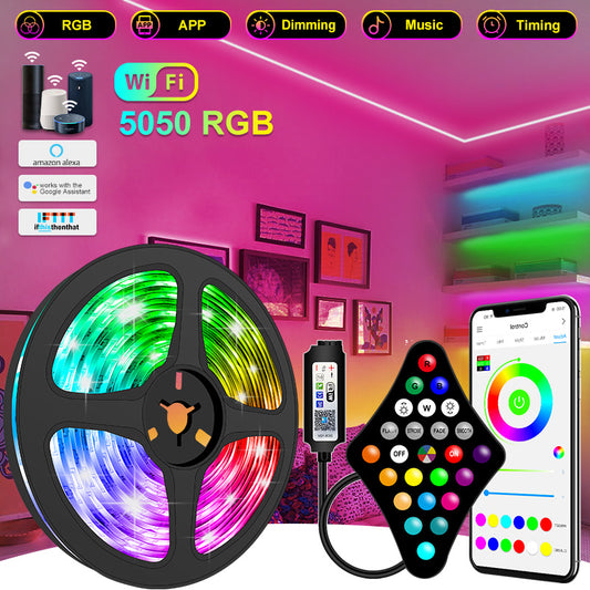 Led Strip Lights RGB Waterproof Wifi Phone Control Led Flexible Ribbon Tape