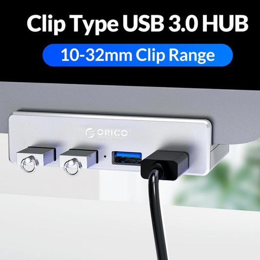 Clip-type USB 3.0 HUB Aluminum External Multi 4 Ports USB Splitter Adapter Computer Accessories