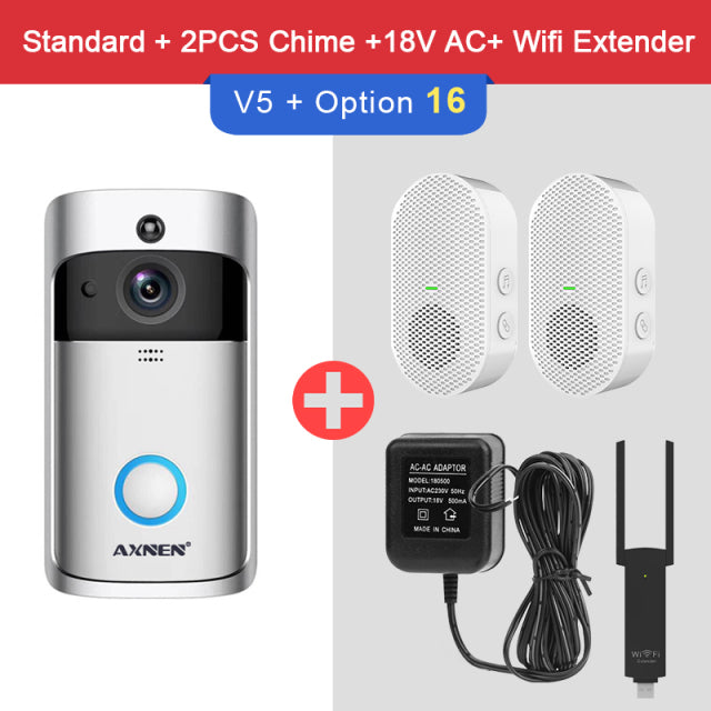 V5 Video Doorbell Smart Wireless WiFi Security Door Bell