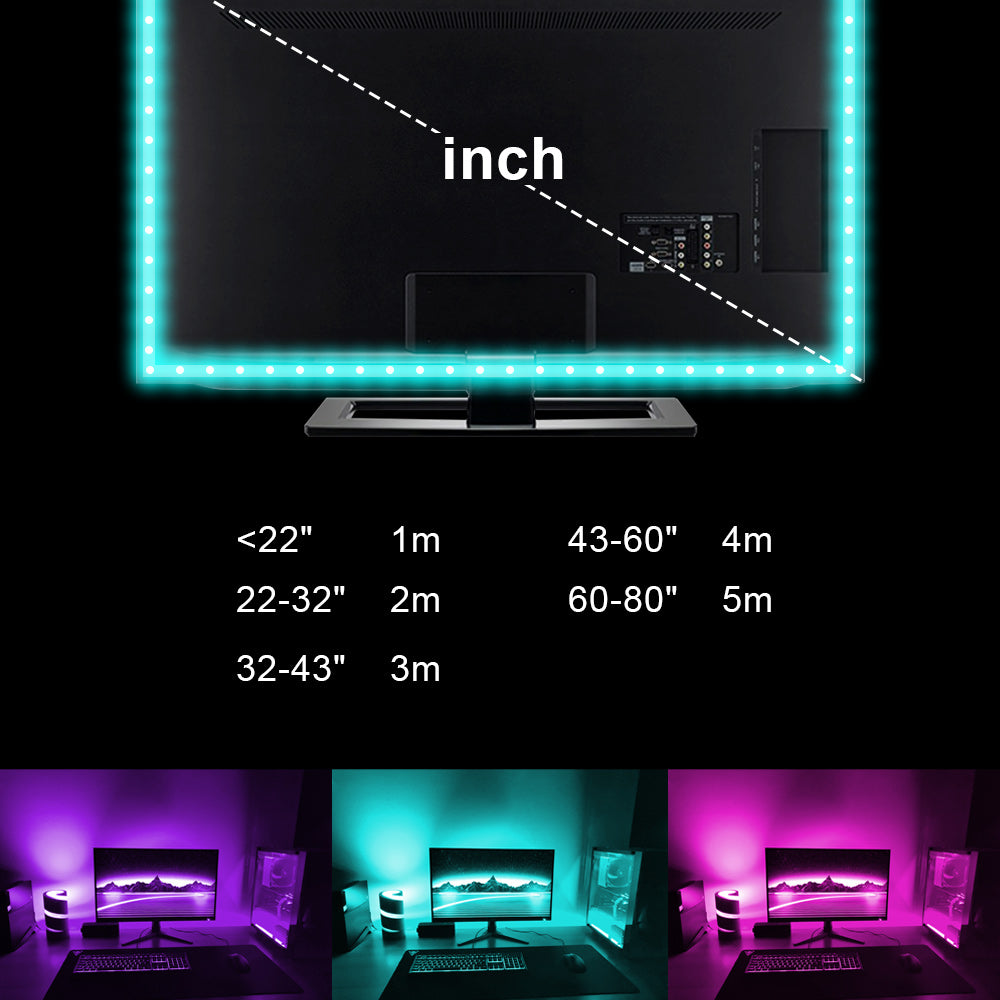 USB LED Strip Light  Bluetooth RGB DC 5V RGB Lights Flexible USB LED Lamp