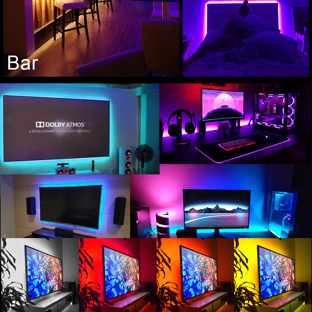 USB LED Strip Light  Bluetooth RGB DC 5V RGB Lights Flexible USB LED Lamp