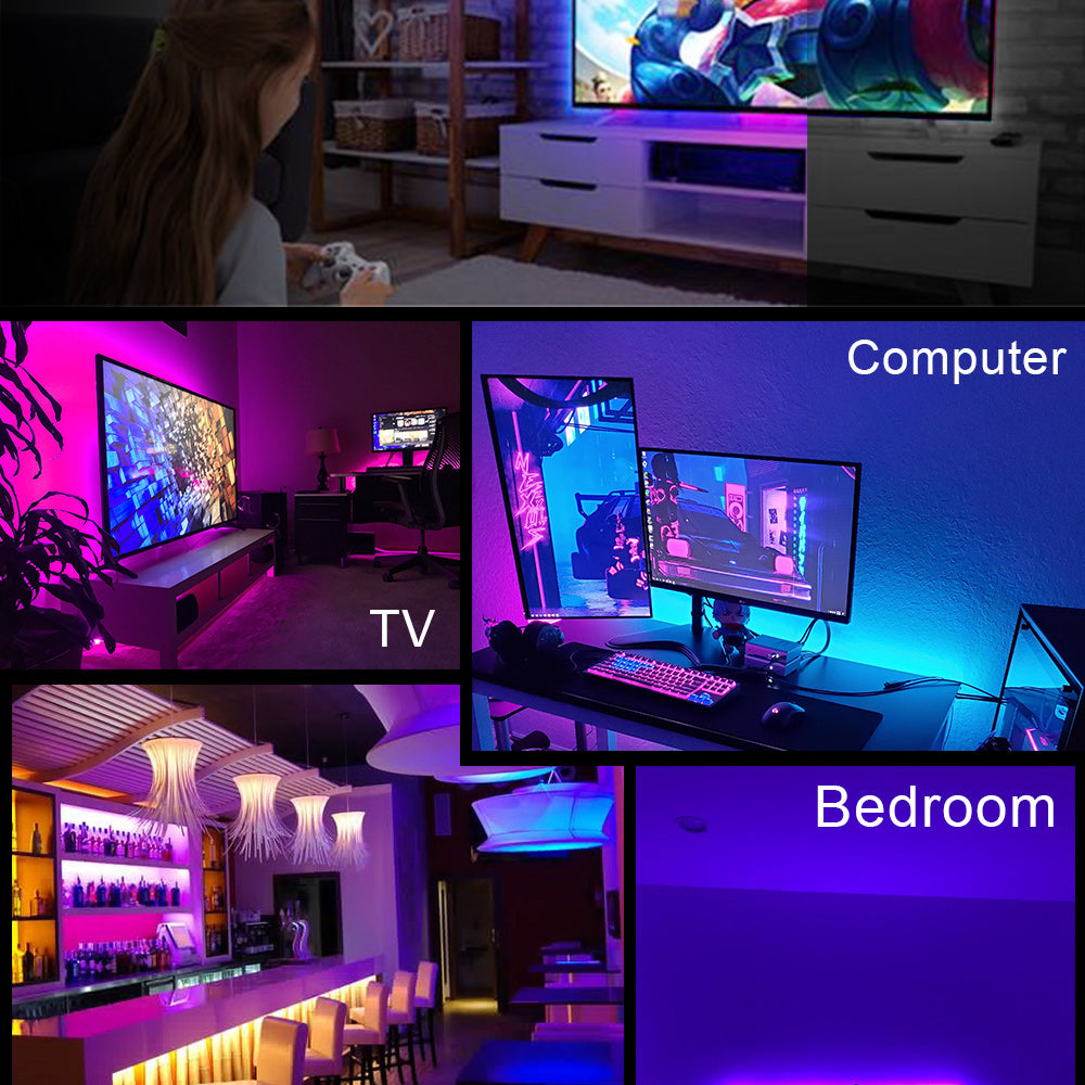 USB LED Strip Light  Bluetooth RGB DC 5V RGB Lights Flexible USB LED Lamp