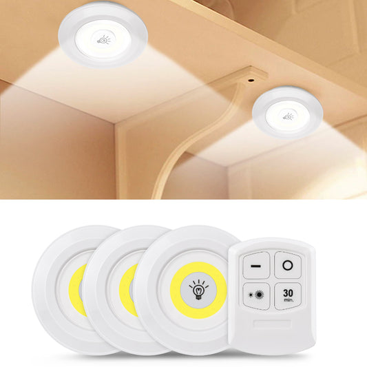 LED Light Under Cabinet Light Night Light Wireless Remote Control Wardrobe Lamp