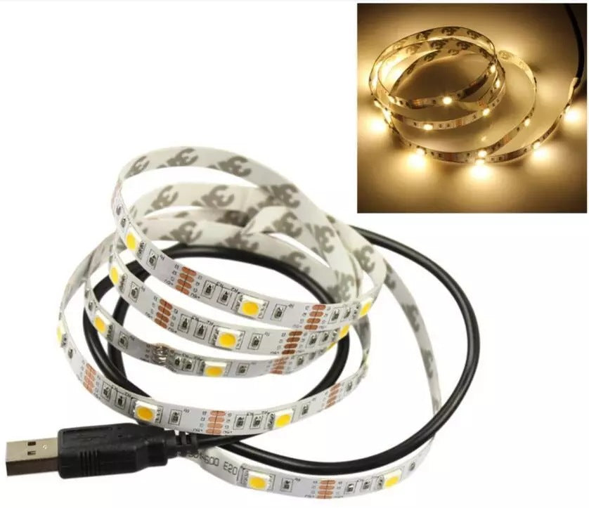 DC 5V USB LED Strips 2835 White Warm White Tira LED Strip Light TV Background Lighting