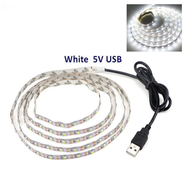 DC 5V USB LED Strips 2835 White Warm White Tira LED Strip Light TV Background Lighting