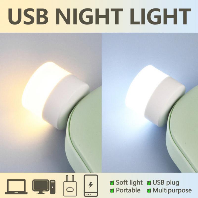 USB Plug Lamp Computer Mobile Power Charging USB Small Book Lamps