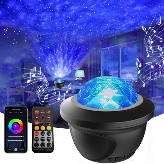 LED Star Galaxy Projector Starry Sky Night Light Built-in Bluetooth-Speaker For Home