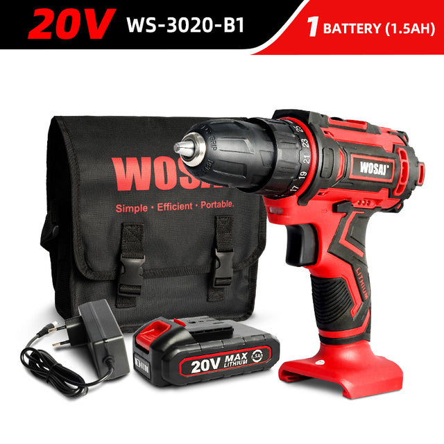 12V 16V 20V Cordless Drill Electric Screwdriver Mini Wireless Power Driver DC Lithium-Ion Battery