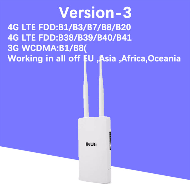 Waterproof Outdoor 4G Router SIM Card WiFi Router Modem for IP Camera/Outside